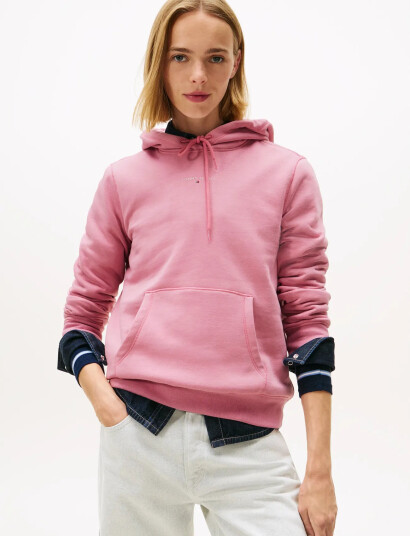 Tommy Jeans Tjw Reg Linear Hoodie Ext - Pink - XS Tommy Jeans Tjw Reg Linear Hoodie Ext - Pink - XS