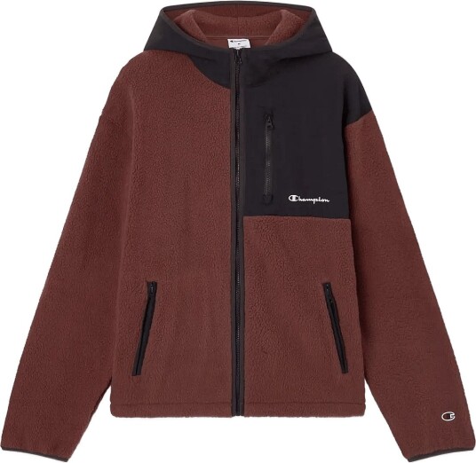 Champion Hooded Full Zip Top Brown M