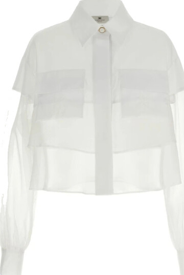 Elisabetta Franchi Dame Bluser & Skjorter Beige S, Elisabetta Franchi Dame Bluser & Skjorter Beige S,