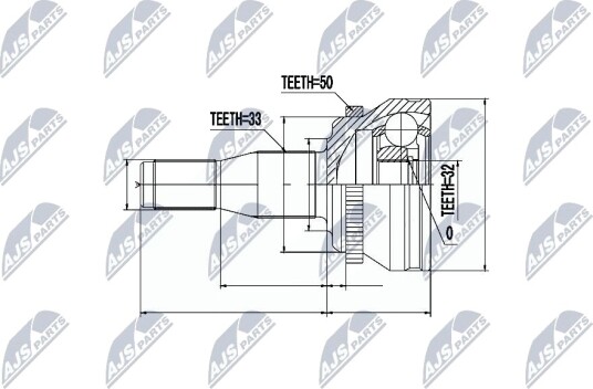 Nty Drivknute drivaksel NTY NPZ CH 004
