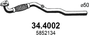 Eksosrør ASSO 34.4002 Eksosrør ASSO 34.4002