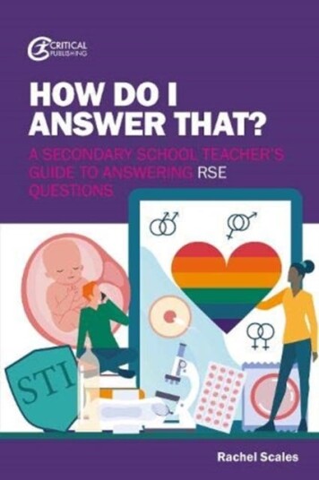 How Do I Answer That? Av Rachel Scales
