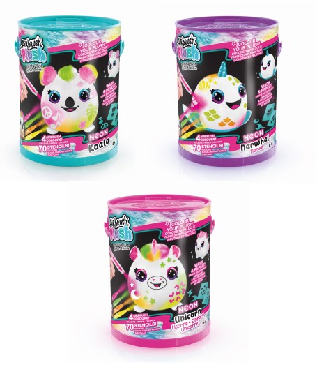 Airbrush Plush Neon Squish Pals Paint Can 11022