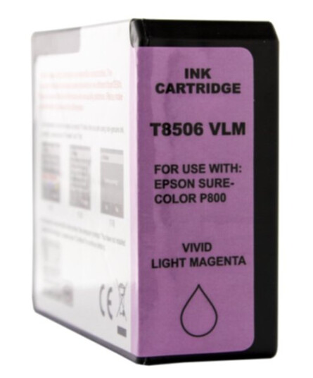 T8506, Blekkpatron, erstatter Epson T8506, lys magenta, 84 ml, inkClub
