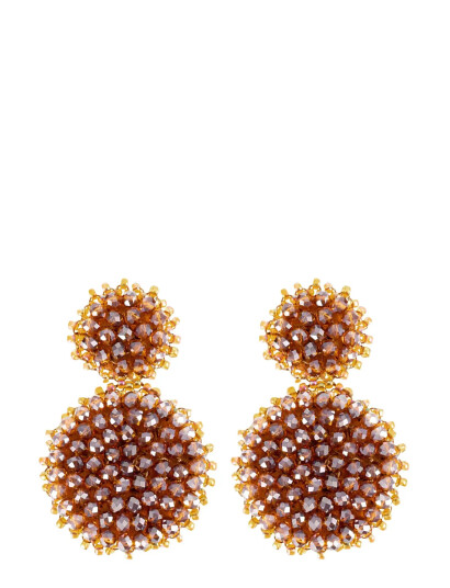 BY JOLIMA Sanremo Earring |Brun |One Size 4 cm