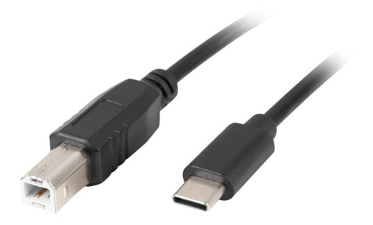 USB-C til USB-B 2.0 Kabel Svart (1.8 Meter)