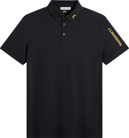 J.Lindeberg Tour Tech Pique Polo Svart Golf pologenser herre Black Medium