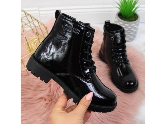 Big Star Girl's Booties Single Black Bovver Boots Big Star Ii374045 34