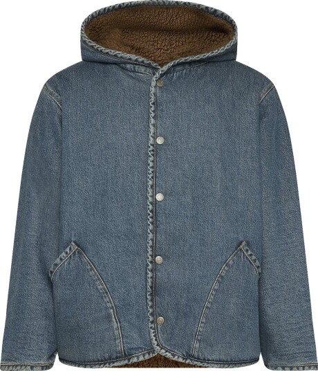 Levi"s® Deck Hoodie Sherpa Jacket Supe MED INDIGO WORN IN L Levi"s® Deck Hoodie Sherpa Jacket Supe MED INDIGO WORN IN L
