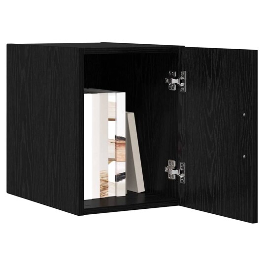 Vegghylle Svart Eik 30x42.5x40 cm Konstruert tre