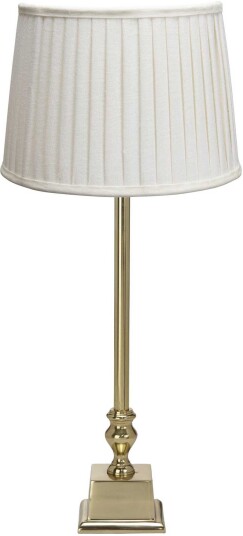 PR Home Linné bordlampe Gull/hvit skjerm 66 cm Natur