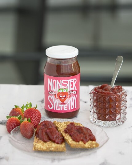 Monster Sukkerfritt Jordbærsyltetøy 400g