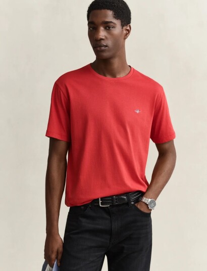 Gant Shield T Shirt Red S