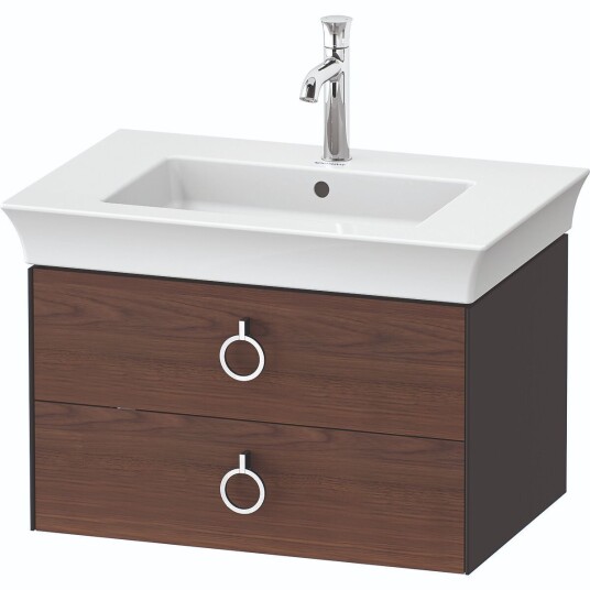 Duravit White Tulip Servantskap 2 skuf. 68,4x45,8x41 cm Valnøtt/Grafitt Høygl.