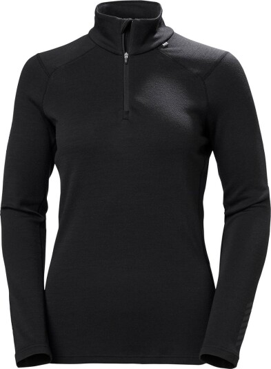 Helly Hansen Lifa Merino Midweight 1/2 Zip, ulltrøye dame S BLACK