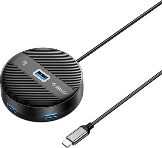 Orico YS1-C2 USB-hub med USB-A 3.0 og 3x USB-A 2.0 0,3m Svart