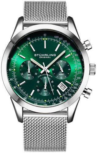 Stührling Original Herreklokke 3975.9 Preston Grønn/Stål Ø44 mm Stührling Original Herreklokke 3975.9 Preston Grønn/Stål Ø44 mm
