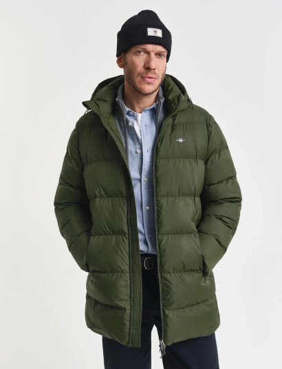 GANT Active Cloud Mid Length Jkt - Green - M