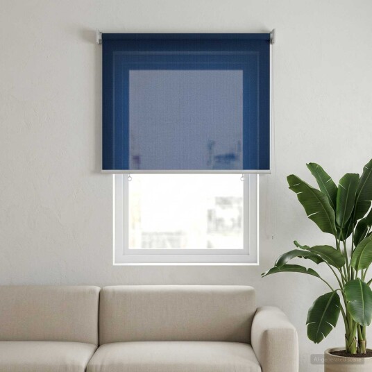 vidaXL Utendørs Rullegardin 90% UV-blokk Blå 80 x 140 cm HDPE