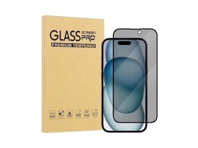 iiglo iPhone 15 Plus 3D Privacy Skjermbeskytter