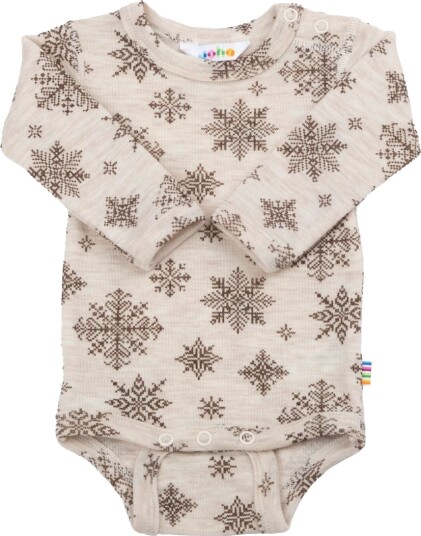 Joha Merino Ull Body Snowflake Beige (90 / 1,5 2 år)
