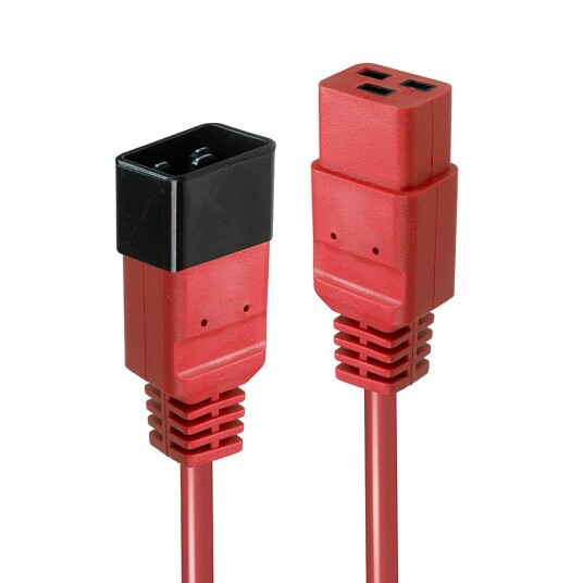 LINDY 3m IEC C19 to C20 Extension  red Factory Sealed
