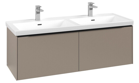Villeroy & Boch Subway 3.0 Servantskap m/2 skuffer 1272x429x478 mm Taupe Matt