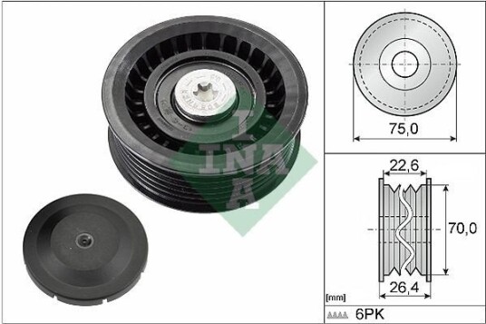 INA 532 0344 10 Løpehjul, vifterem INA 532 0344 10 Løpehjul, vifterem