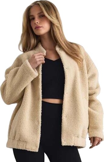 Aim'n Teddyjakke Pile Coach Jacket Beige
