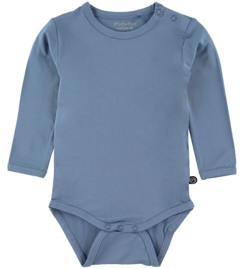 Minymo Body Bambus Blue Himmelen 62 Langermet Body Blå