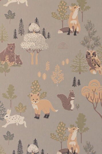 Majvillan Tapet Deep Forest Mystic Grey
