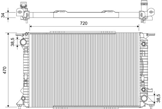 VALEO 701853 Radiator motorkjøling