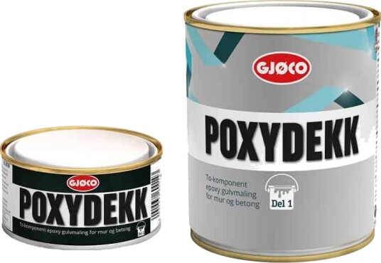 Gjøco Poxydekk Epoxymaling Del 1 + 2 Lys Grå 0,9 liter