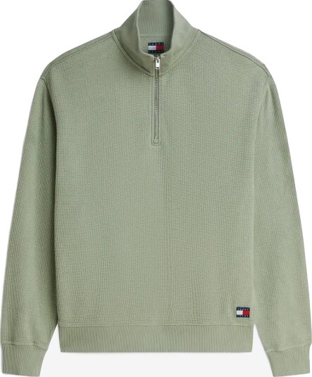 Tommy Jeans Tjm Rlx Washed Waffle Qz Ext SPRING OLIVE XS