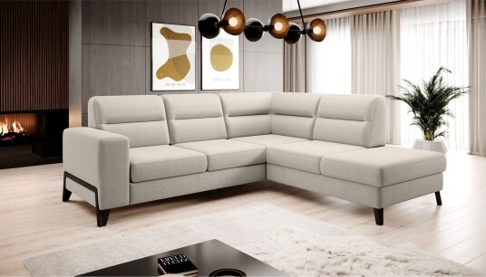 Anglika Sofa m. Sjeselong 4 seters   Beige