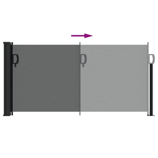 Uttrekkbar sidemarkise antrasitt 100x300 cm 4004278 Uttrekkbar sidemarkise antrasitt 100x300 cm 4004278