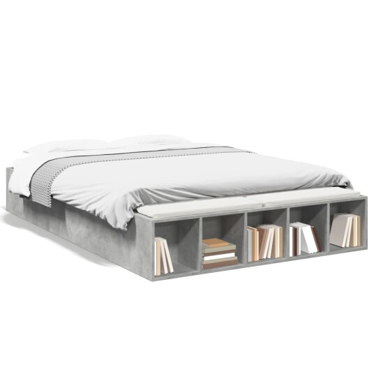 Sengeramme betonggrå 135x190 cm konstruert tre 8721102622434 Sengeramme betonggrå 135x190 cm konstruert tre 8721102622434