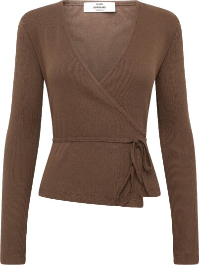 Mads Nørgaard 2X2 Cotton Susi Ls Top COCOA XS