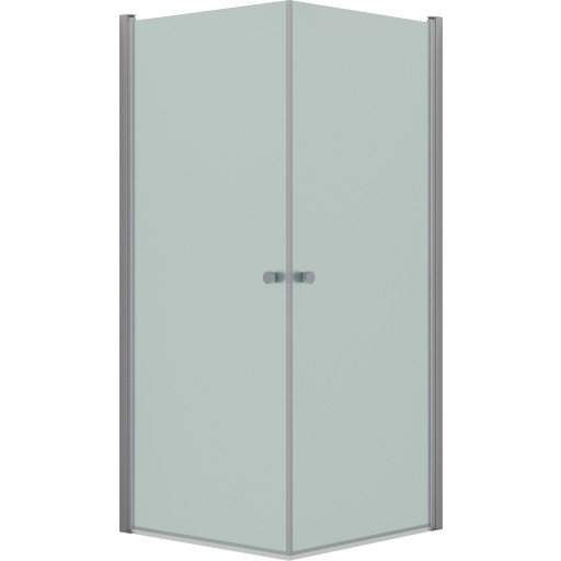 Dansani Match dusjhjørne, modell A+A, 67x67 cm, frostet glass, satin profil