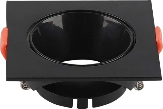 V Tac GU10 innfellingsspot   Firkantet sort ramme og reflektor IP20 Hull: Ø7,2 cm 8,5x8,5 cm uten lyskilde