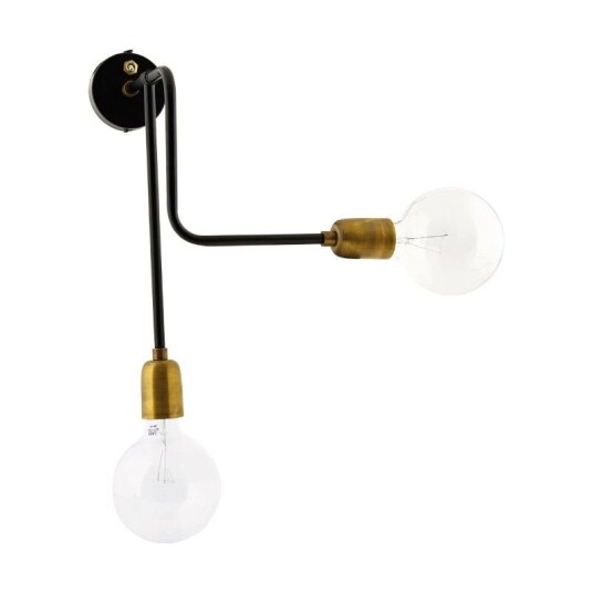 House Doctor Vegglampe Molecular, sort/messing House Doctor Vegglampe Molecular, sort/messing
