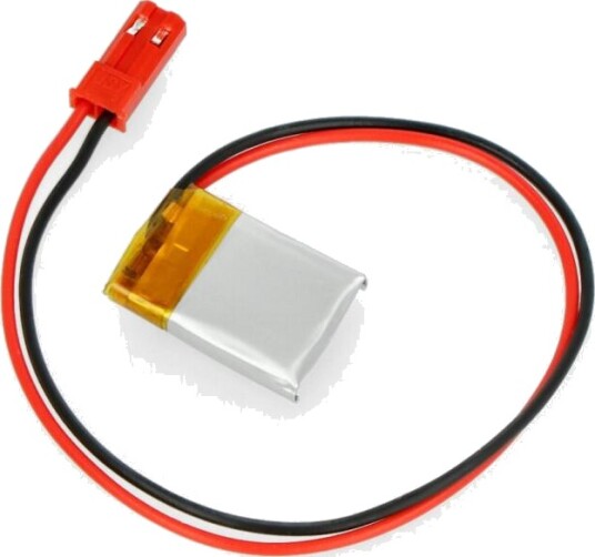 Li Pol akkumulator 70mAh 1S 3,7V med JST kontakt 20x15x4mm Li Pol akkumulator 70mAh 1S 3,7V med JST kontakt 20x15x4mm