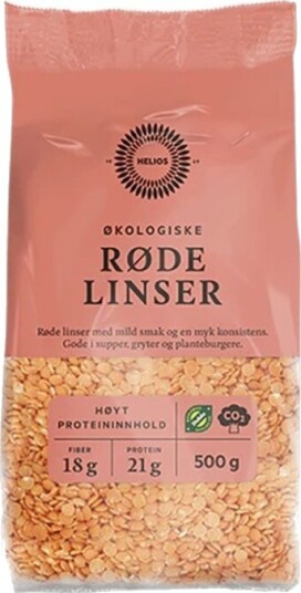 Helios Røde Linser 500g Helios Røde Linser 500g