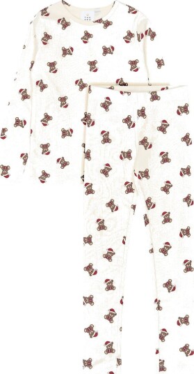 The New Tnholiday Teddy Rib Night Set GARDENIA AOP 122/128 The New Tnholiday Teddy Rib Night Set GARDENIA AOP 122/128