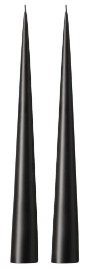 Ester & Erik kjeglelys 37 cm 2-stk. matt Raw black 75