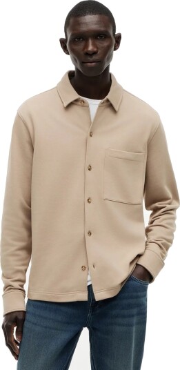 Tommy Hilfiger Essential Terry Overshirt   Beige   M