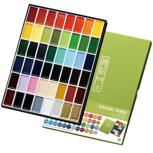 ZIG Kuretake Gansai Tambi Aquarelle 48-set