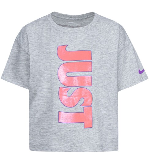 Nike T skjorte Bare gjør det Grey Heather 5 år 110 T skjorte Grå Oransje