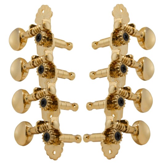 Grover 304g Sta-Tite Mandolin Machines Heads, 4 + 4 - Gold Grover 304g Sta-Tite Mandolin Machines Heads, 4 + 4 - Gold