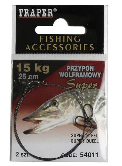 Traper gjedde-fortom wolfram, 15 kg - 25 cm Traper gjedde-fortom wolfram, 15 kg - 25 cm